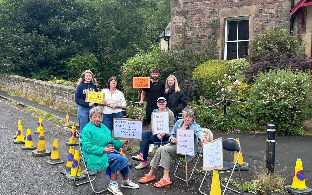 Colinton Residents Halt Bin Hub Installation with Sit-Down Protest