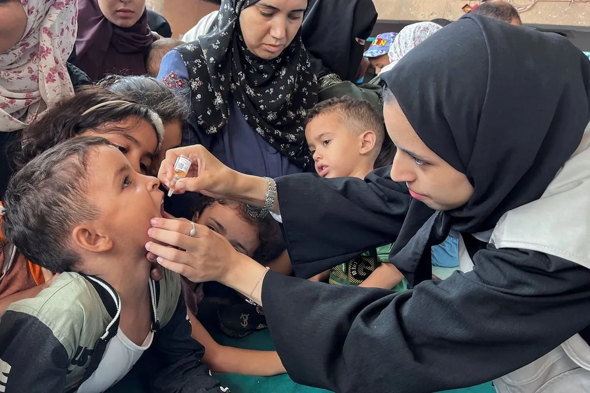 Gaza's Urgent Polio Vaccination Drive: 100,000 Children Immunized