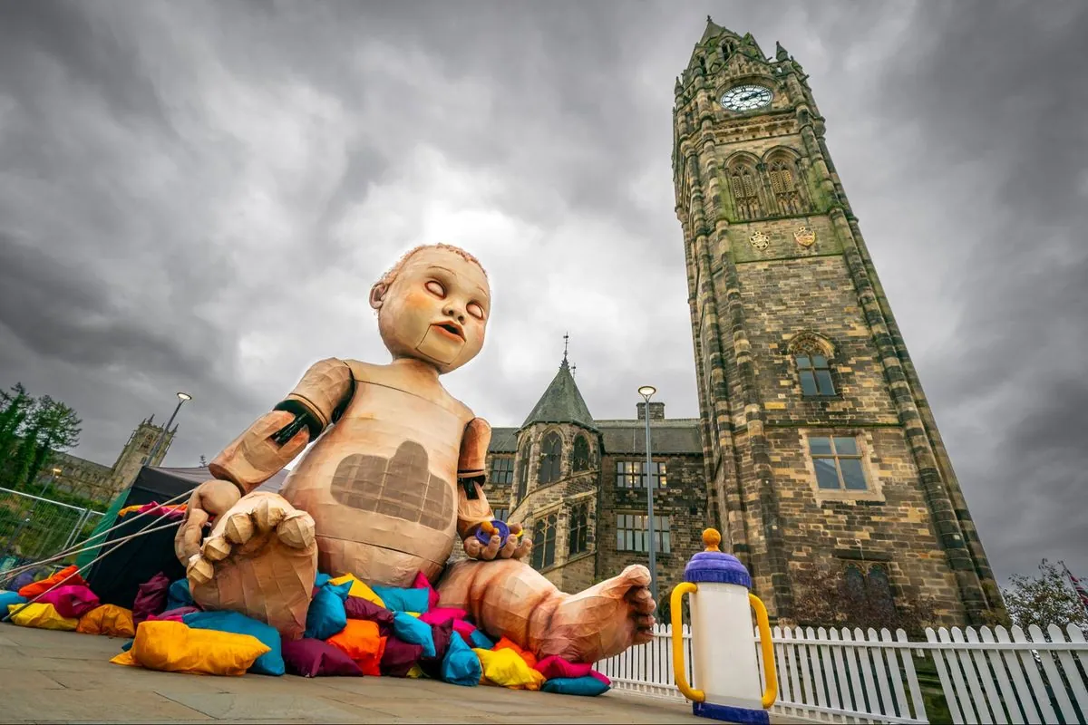 Giant Baby Puppet Sparks Climate Dialogue in Rochdale