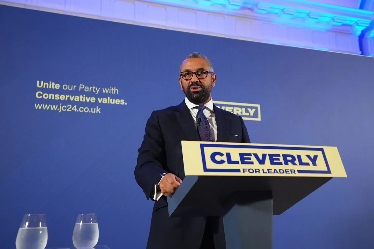 james-cleverly-leads-in-tory-leadership-poll-calls-for-party-unity