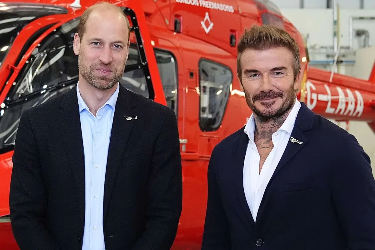 Prince William and David Beckham Unite for London Air Ambulance Milestone