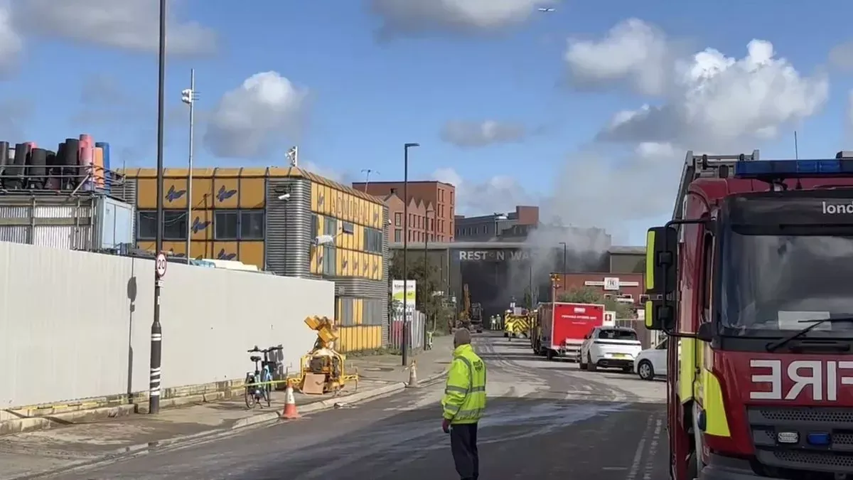 Expensive eco-friendly garbage truck catches fire in central London