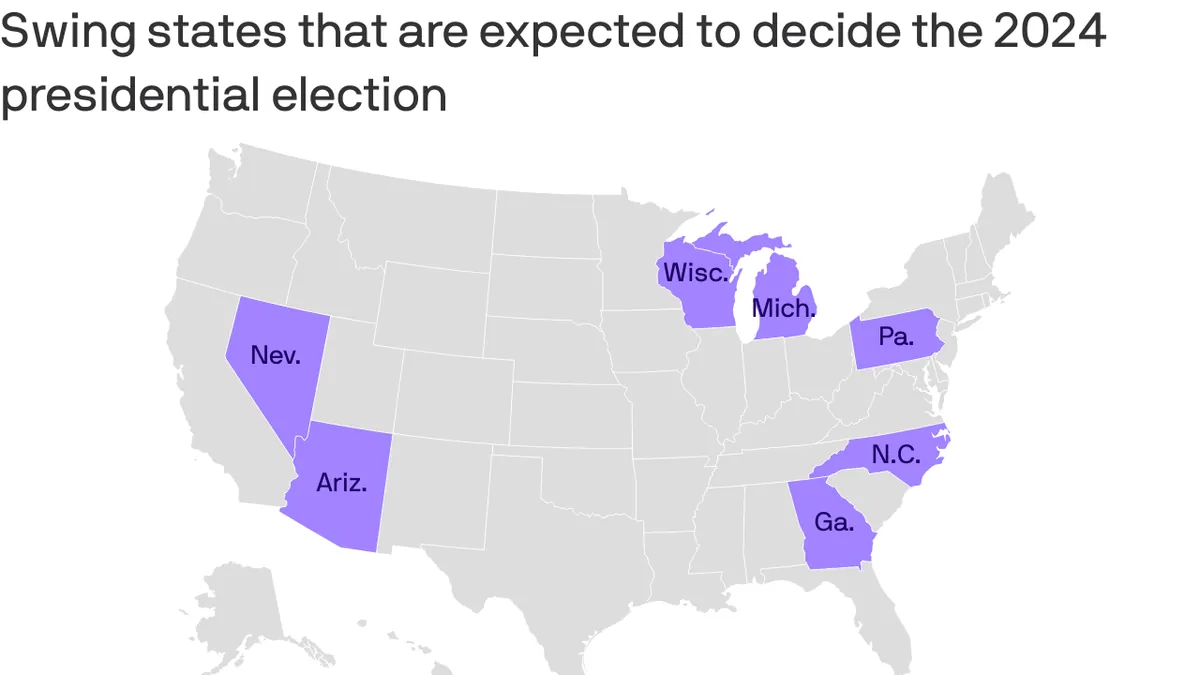 Breaking news: Key states that could decide Harris-Trump showdown next month