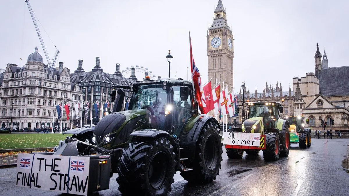 Thousands of farmers with tractors storm Westminster over new tax rules