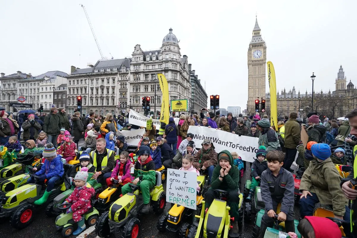 Treasury minister's advice to farmers sparks massive Whitehall protest