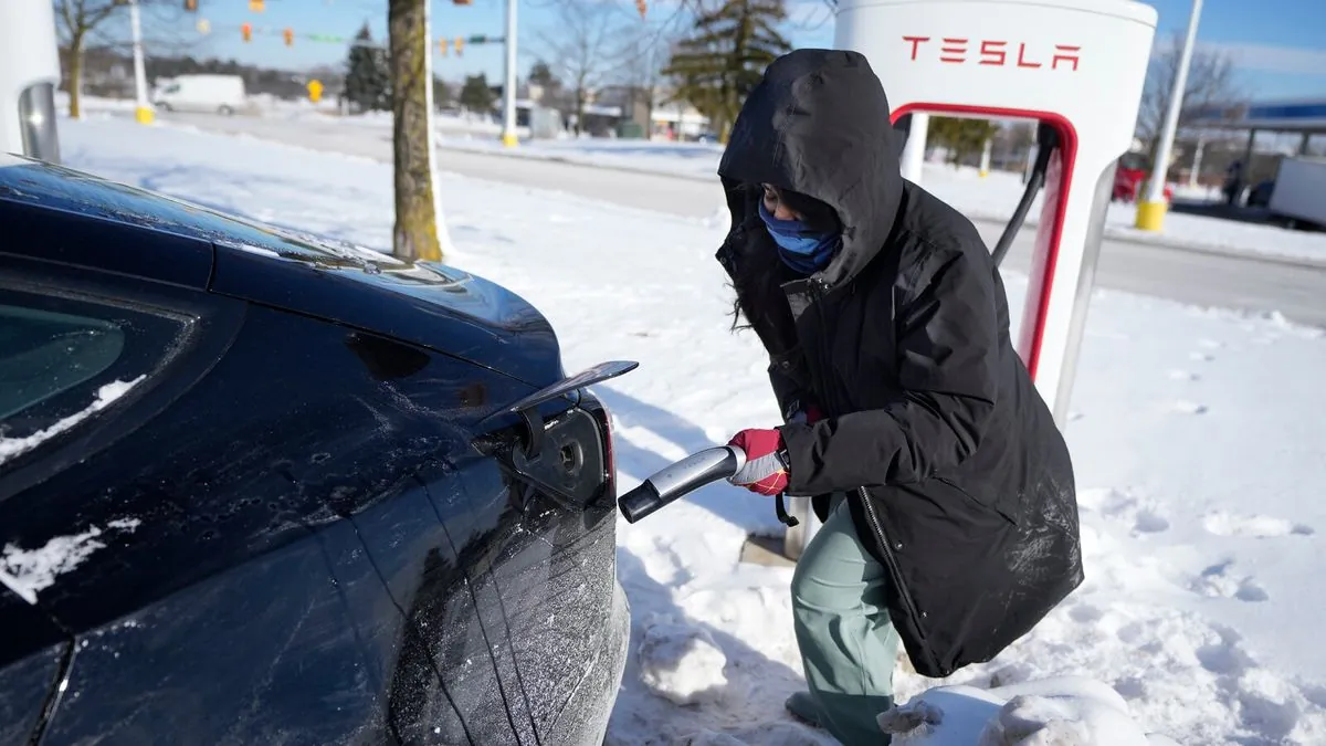 Cold snap creates new headache for electric car owners - heating drains battery fast