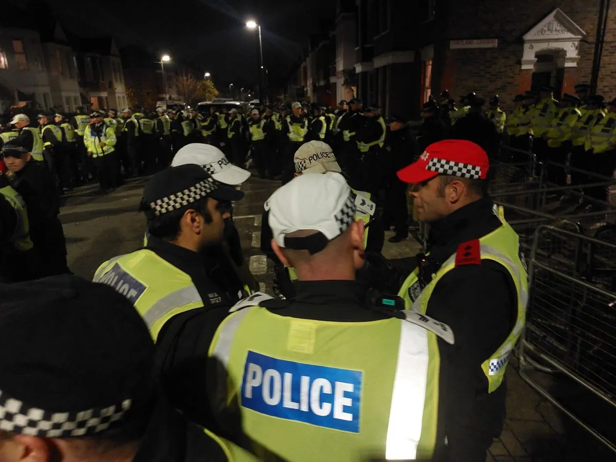 London anti-terror raids lead to fierce street protests and multiple arrests