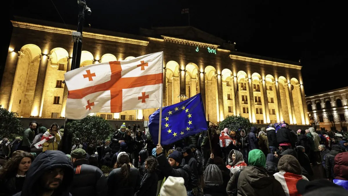 Georgia puts EU dreams on hold as thousands hit streets in protest